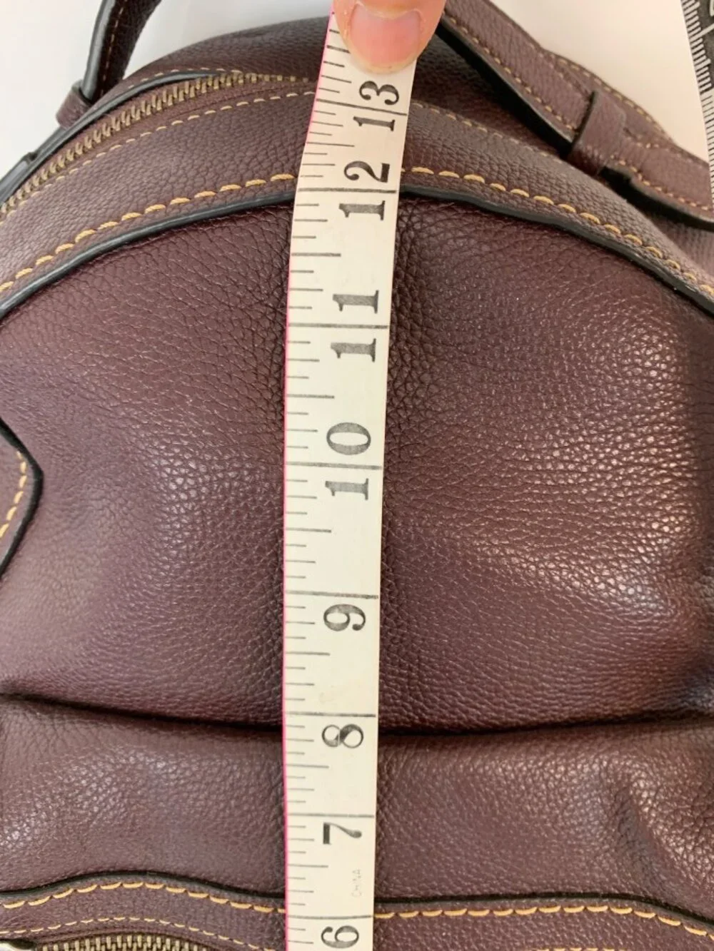 Coach Campus Backpack 35608 Oxblood Brown Polished Pebble Leather Turnlock EUC